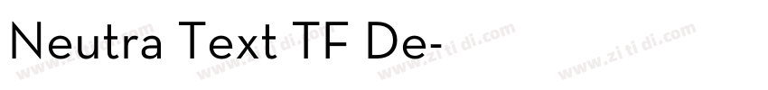 Neutra Text TF De字体转换 Neutra Text TF De字体转换
